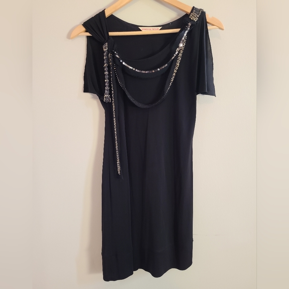 Rebecca Taylor edgy beaded shift dress‎